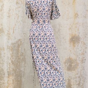 Aaka Dresses - Long Floral Wrap Dress Aaka Dresses - Long Floral Wrap Dress